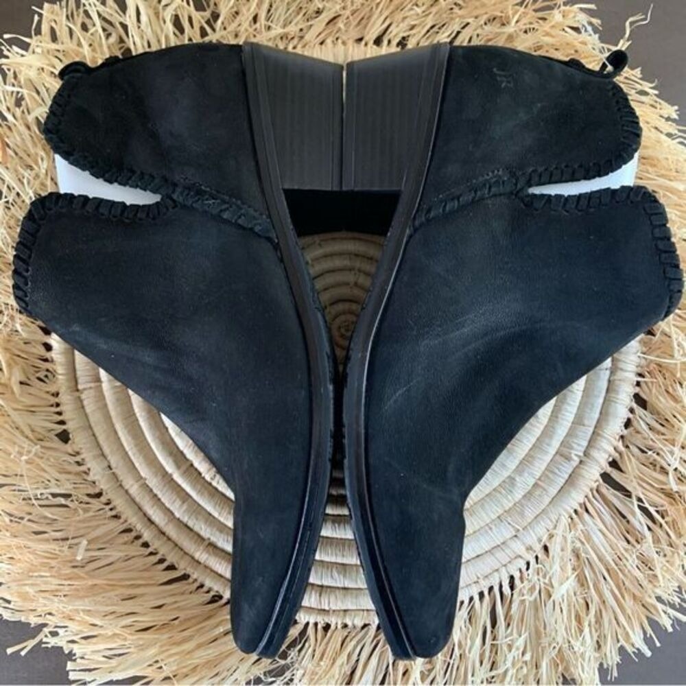 JACK ROGERS Women's Layla Black Suede Heeled Ankle Boots Size 11 - Picture 8 of 16